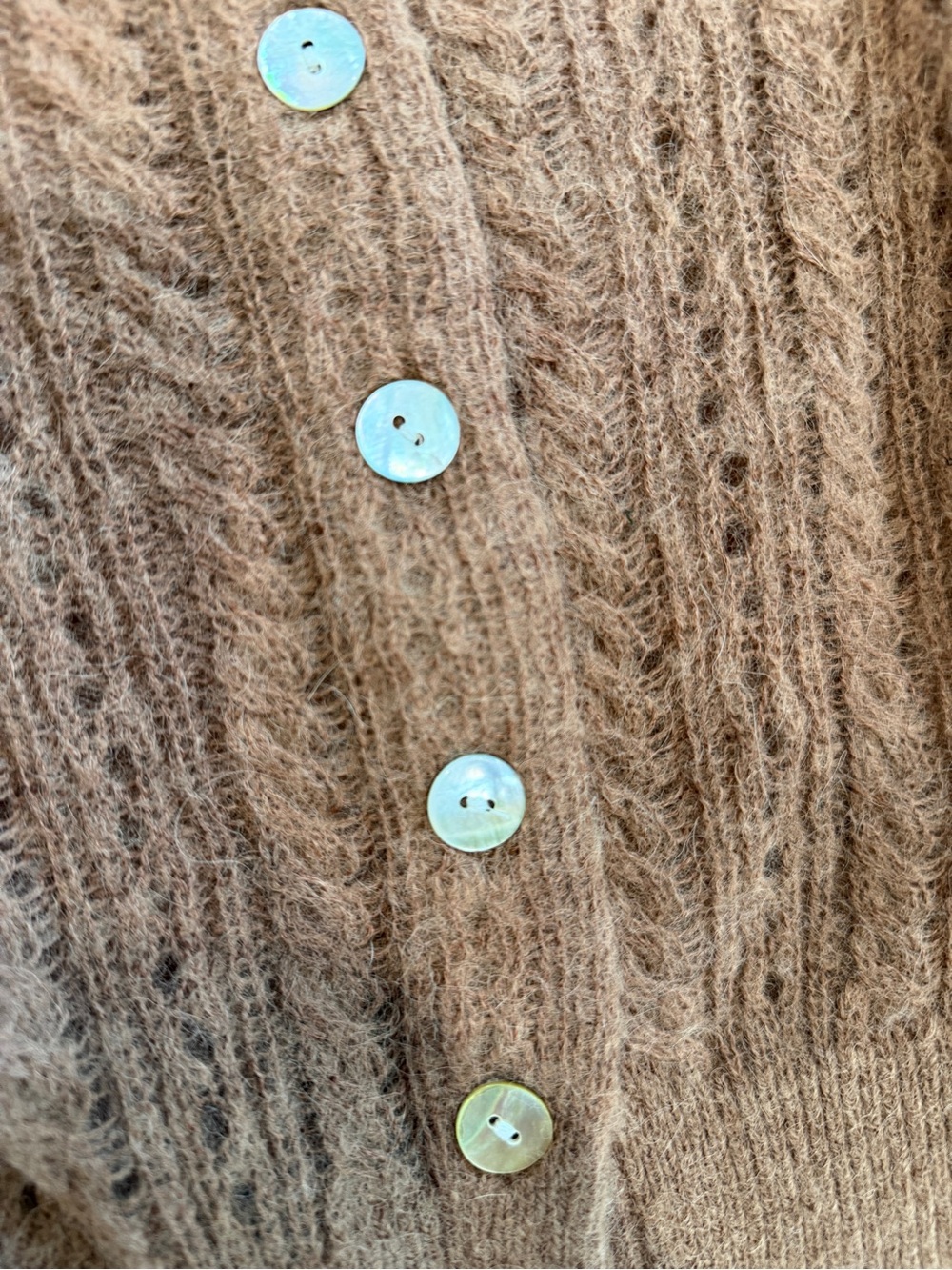 Madewell Women's Pointelle-Stitch Cardigan in Alpaca Blend - Picture 6 of 10